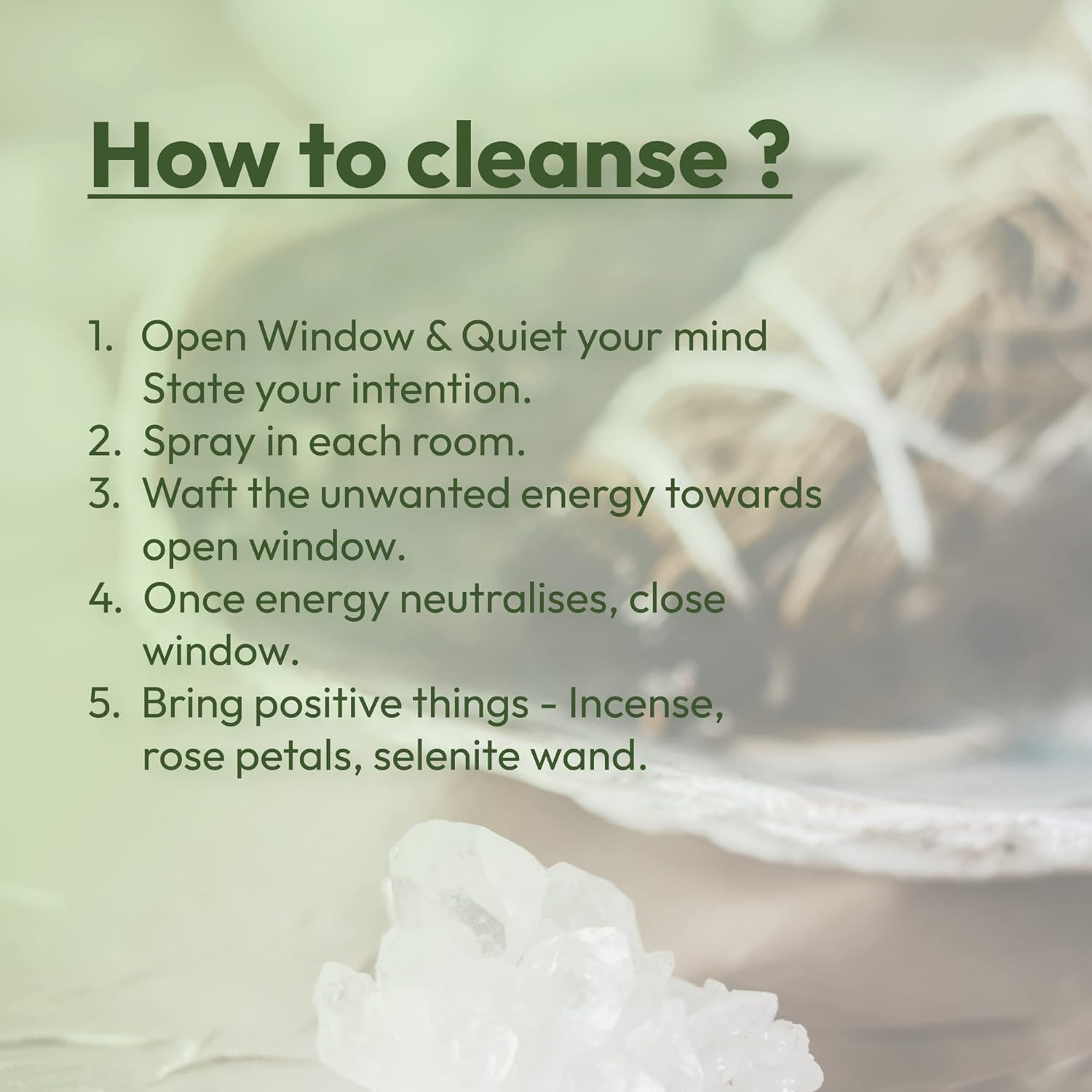 Hem White Sage Spray for Cleansing Negative Energy Pack of 2