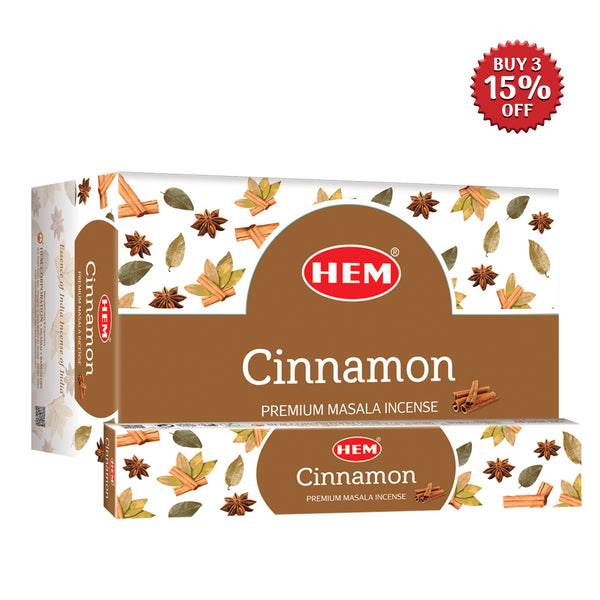 HEM Cinnamon Masala Incense Sticks (12 Packets 15g Each)