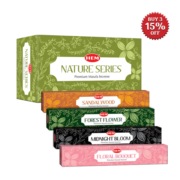 HEM Nature Series Premium Masala Incense Sticks (12 PACKETS 15G EACH)